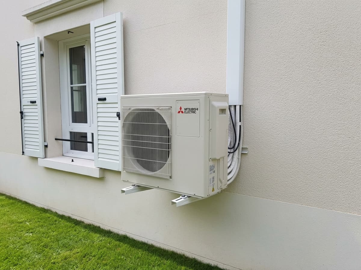 Unité extérieure de climatisation installée