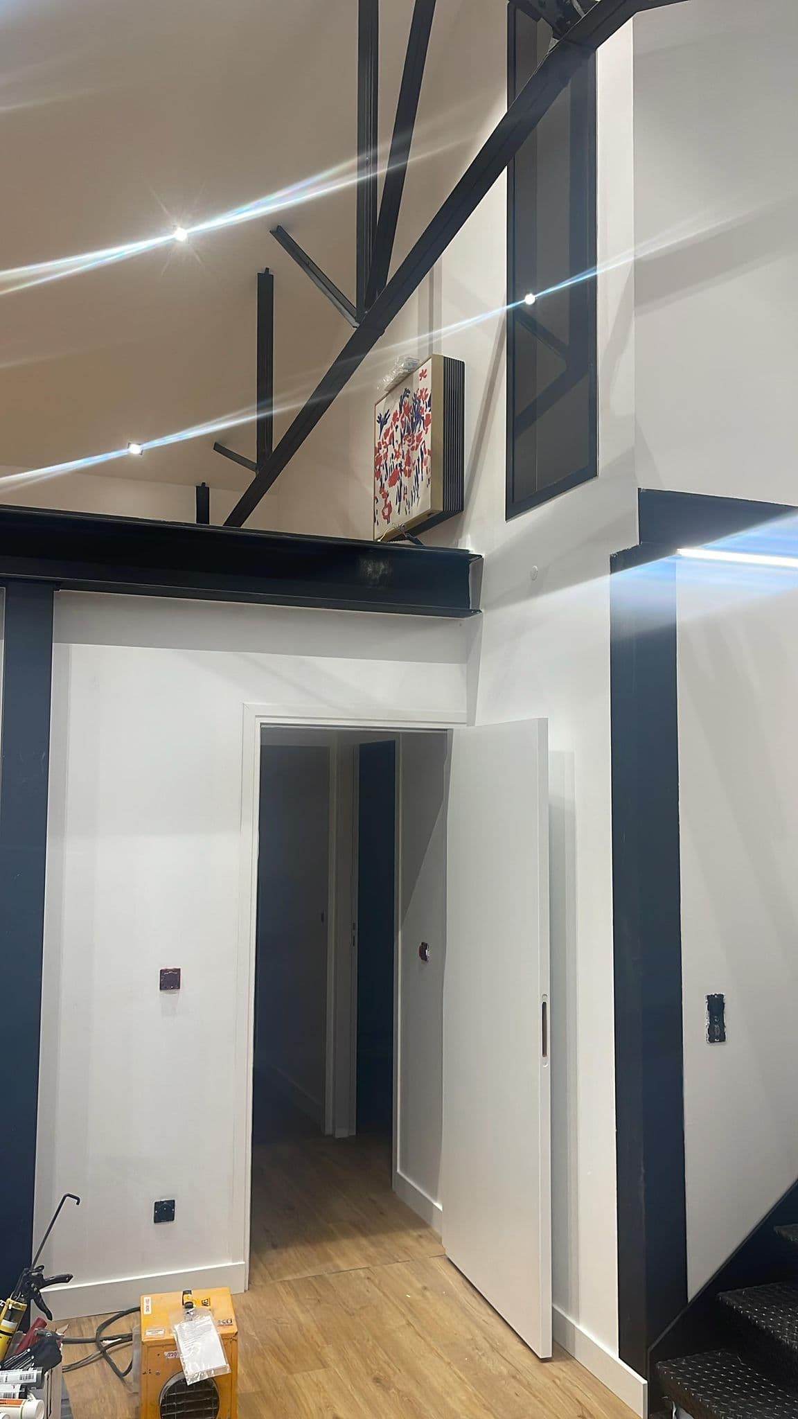 Travaux d'installation de climatisation à l'intérieur