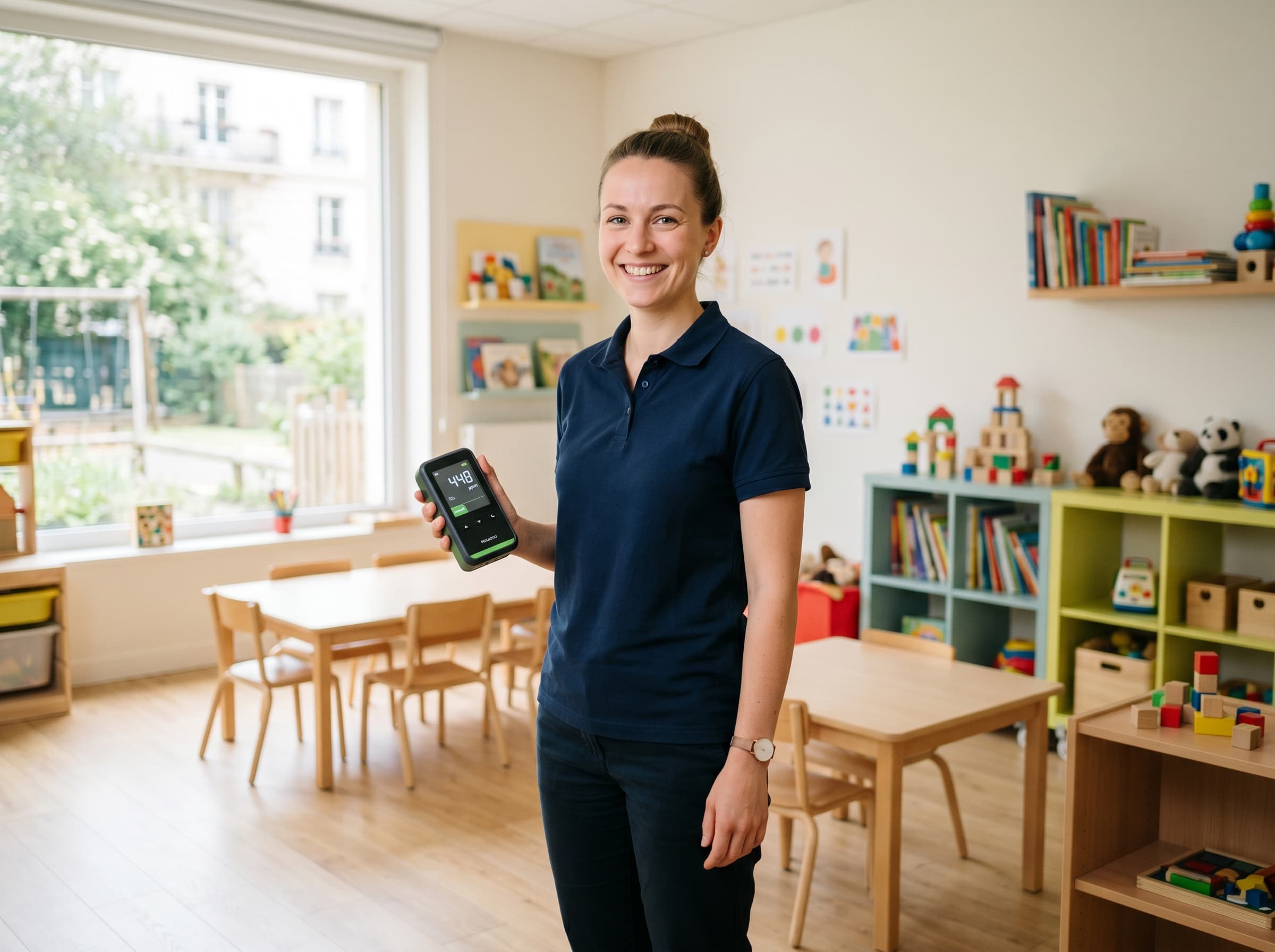 Relevé de la qualité de l'air intérieur avec un appareil de mesure